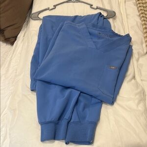 Figs Classic Blue Scrub Set